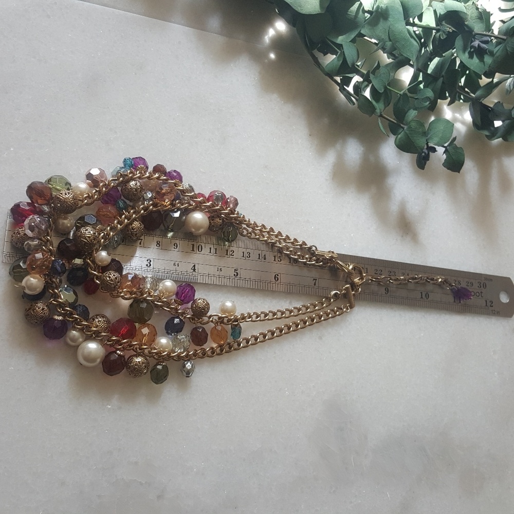 Double Layer Beaded Necklace - image 5